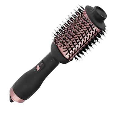 Imagem de Escova Secadora de Cabelo Profissional 1300W Bivolt – Tecnologia Iônica, 3 Temperaturas, Design Ergonômico com Anel Anti-Queimadura