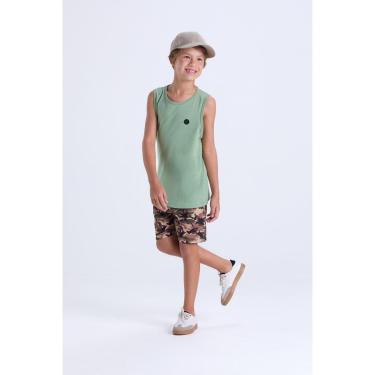 Imagem de Conjunto Infantil de Verão Regata e Bermuda Camuflada-Masculino
