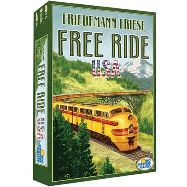 Imagem de Rio Grande Games Games: Free Ride Usa - Jogo De Tabuleiro Estratégico Para Desenvolvimento Ferroviário, Com Tema Americano Dos Anos 1950, Conectando Cidades, Maiores 14 Anos, 1 A 5 Jogadores
