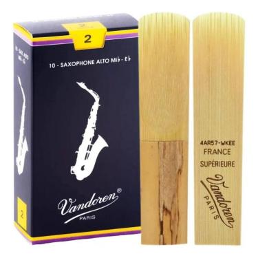 Imagem de 2X 2 Palheta Sax Alto Vandoren Tradicional 1 1,5 2 2,5 3 3,5