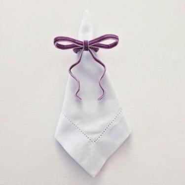 Imagem de Porta Guardanapo Laço Veludo Estruturado - Decor Madame Blue, Roxo