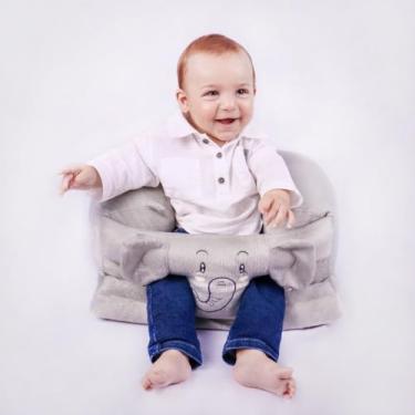 Imagem de Assento e Cadeirinha Sofázinho Multiuso Estofada Menino e Menina(Elefante Ciinza)