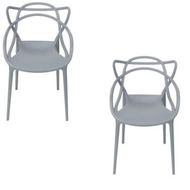 Imagem de Kit com 2 Cadeiras para Sala de Jantar Allegra Solna Cinza