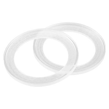 Imagem de X AUTOHAUX Par de 10 cm de carro branco transparente espaçador de alto-falante de montagem placa espaçadora de acrílico 79 mm ID