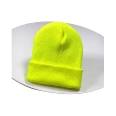 Imagem de Gorros de Inverno de Malha - Unissex, para Outono e Inverno, Amarelo f