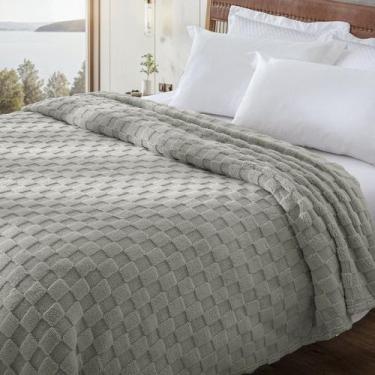 Imagem de Cobertor Casal Jolitex Dyuri Jacquard Square Toque Macio 1,80m x 2,20m