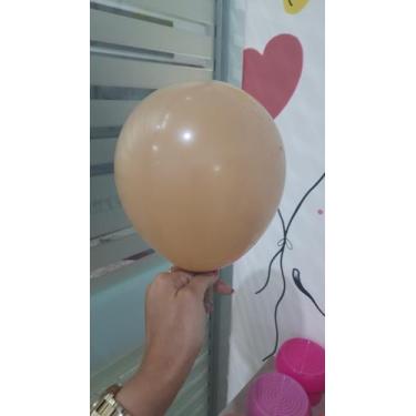 Imagem de BALÃO LISO REDONDO - PIC PIC Nº 16 - MOCACCINO - Pacote com 12 unidade