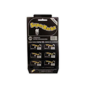 Imagem de Lamina De Barbear 60Pc Super Barba Premium Barbearia