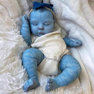 Imagem de Avatar de 49 cm da boneca Reborn Baby Doll NPK Peaches com olhos adorm