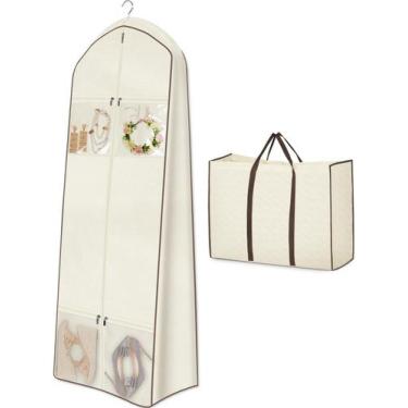Imagem de Vestido de noiva e bolsa de roupas MISSLO Portable 70cm com sacola