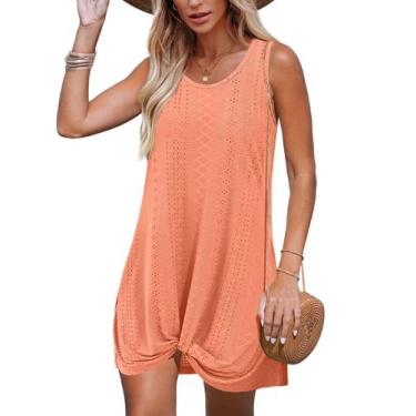 Imagem de Vestido de praia BKRIVE para mulheres com capa de maiô laranja 3XL