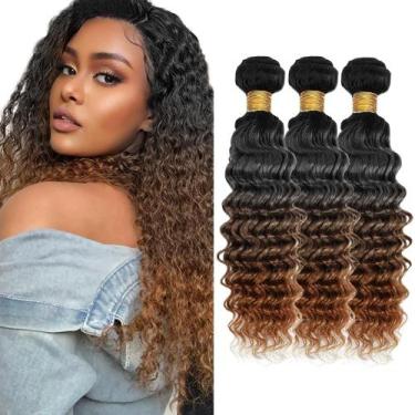 Imagem de Pacotes de cabelo HuxoWax Brazilian Virgin Ombre Color 4 45-55cm
