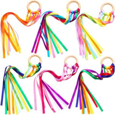 Imagem de Conjunto de pipas manuais Ribbon Sumind Rainbow para dançarinas infant