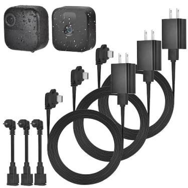 Imagem de Adaptador de alimentação, pacote com 3, 7,5 m com cabo para câmera Bli