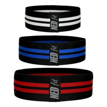 Imagem de Hip Bands Extra Forte - Kit 3 Faixas Elásticas- Mini Band