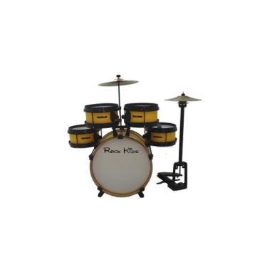 Imagem de Bateria musical de brinquedo RMV Rock Kids amarelo