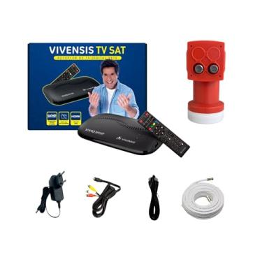 Imagem de Kit 1 Receptor Vivensis + Lnb Duplo E 1 Cabo