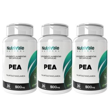 Imagem de 3x Pea Palmitoiletanolamida 30 Cápsulas 500mg - Nutrivale
