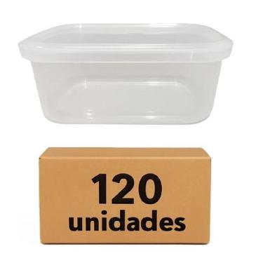 Imagem de Potinho Marmita Freezer Microondas Tampa Lacre 250ml 120Un - BrasilPac