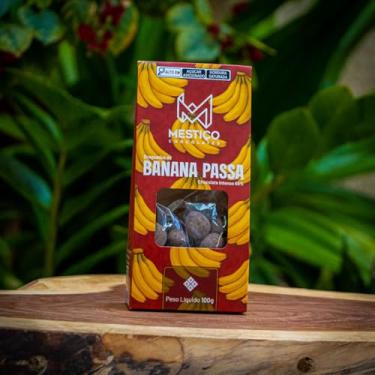 Imagem de Mestiço Chocolates Drageados de Banana Passa com Chocolate 65% Cacau, 100g