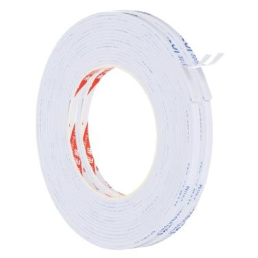 Imagem de Fita de espuma de vedação de 5 m, pacote com 2 tiras de vedação de 5 mm de largura e 2 mm de espessura, tira de vedação de móveis para porta de isolamento de tubos de janela, branca