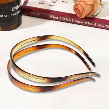 Imagem de Conjunto de 2 faixas de cabelo antiderrapantes para mulheres, spa, cuidados com a pele ou facial, faixa de cabeça de plástico felpudo pacote com máscara de lavagem de rosto inchada, faixa para a