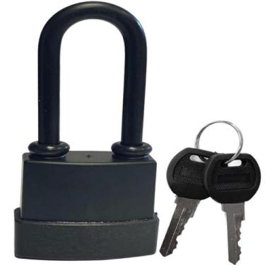 Imagem de Segurança de segurança com fechaduras de portão anti-corte conjunto de cadeados resistentes à prova d'água trava longa (45 mm, laranja)