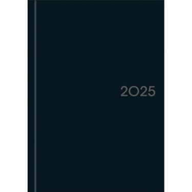 Imagem de Agenda Executiva Costurada Capa Dura Milano 2025 - Preta - 12,3x16,6cm - Tilibra