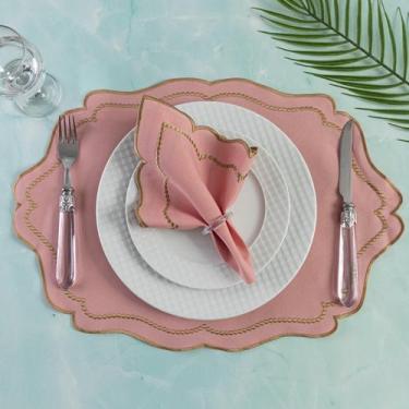 Imagem de Kit 12 Peças Mesa Posta 6 Lugares com Sousplat e Jogo Americano Realez