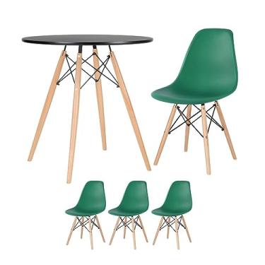 Imagem de Loft7, Mesa redonda Eames 70 cm + 3 cadeiras Eiffel DSW