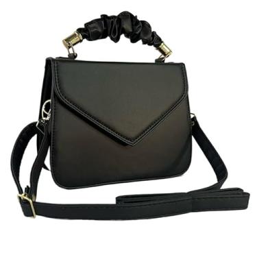 Imagem de Bolsa Feminina Transversal Pequena De Ombro E Mão Estilo Casual Elegante Para Dia A Dia (Preto)