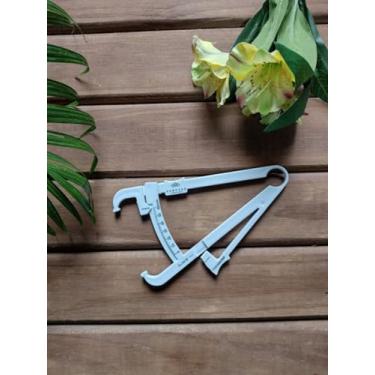 Imagem de Adipômetro Plástico Clínico Analógico Corporal IMC Branco