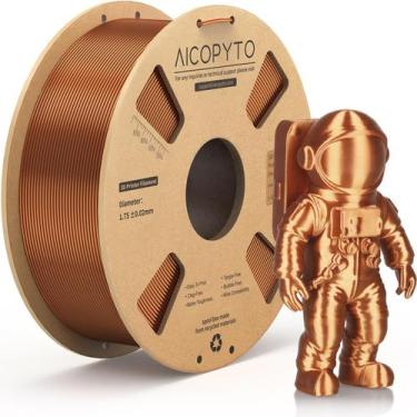 Imagem de Filamento de impressora 3D AICOPYTO Silk Copper PLA 1,75 mm 1 kg
