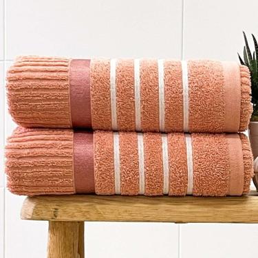 Imagem de Toalha Banhão Fio Penteado Nancy 75x150 Coral