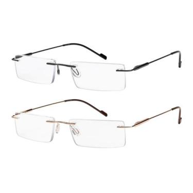 Imagem de Óculos de leitura Success Eyewear, 2 pares, sem aro, leves