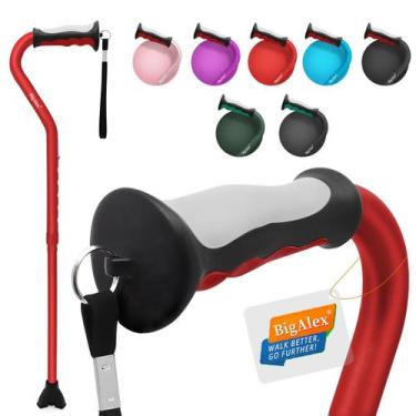 Imagem de Bastão de caminhada BigAlex leve ajustável para idosos