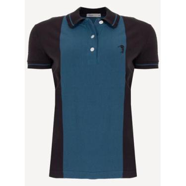 Imagem de Camisa Polo Aleatory Feminina Smart Azul, Azul, M