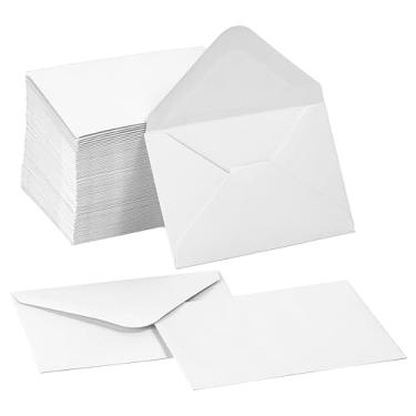 Imagem de Pacote com 100 envelopes de cartão de presente 10 x 7 cm mini envelopes 120 GSM pequenas capas de cartão de presente de papel para negócios, pequenos bolsos para cartões comemorativos para convite