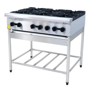 Imagem de Fogão Americano de Mesa 6 Bocas Baixa Pressão Chama Piloto Gás GLP FA6P