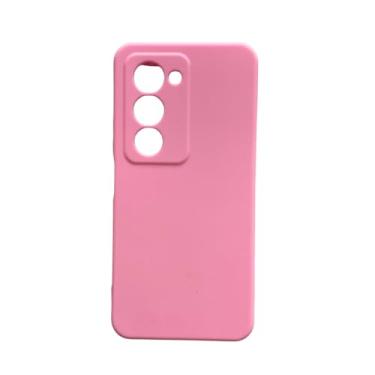 Imagem de Capinha Para Redmi 15 4G/5G Silicone Colorida Aveludada - Capa Protetora Colorida (Rosa-Claro)