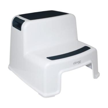 Imagem de Escadinha de Banheiro Infantil – 2 Degraus, Estável e Antiderrapante – Azul