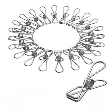 Imagem de Prendedor de Roupa Inox Pregador Roupa Foto Varal(20)