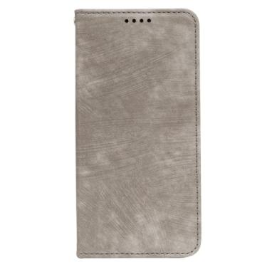 Imagem de FWYANZH Capa de couro para Xiaomi 17 Pro Max/17 Pro/17, carteira flip magnética com suporte para cartão, capa protetora à prova de choque, cinza, 17 Pro Max