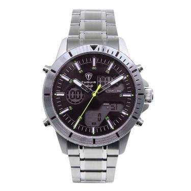 Imagem de Relógio Masculino de Aço Tuguir AnaDigi Infinity GCS-1269 Prata e Preto-Masculino