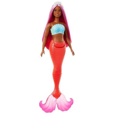 Imagem de Boneca barbie sereia mundo da fantasia - mattel hrr02 rosa