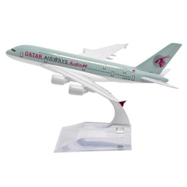 Imagem de MOOKEENONE 1:400 16cm A380 Qatar Airways Airplane Model Alloy Simulation Ornaments Accessory