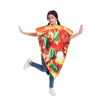 Imagem de DSplay Pizza Costume Kids Role Play Fun Food Slice Pizza Jumpsuit (4-10 years)