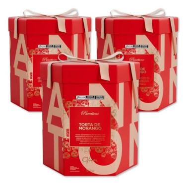 Imagem de Panettone Ofner Torta de Morango Kit 3 unidades 1kg