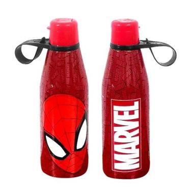 Imagem de Kit 2 Garrafa Infantil e Adulto Spiderman Homem Aranha 530ml - Plasúti