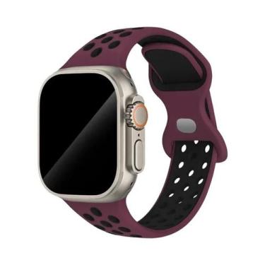 Imagem de Pulseira De Borracha Colorida Para Apple Watch Band 44mm 45mm 46mm 49m